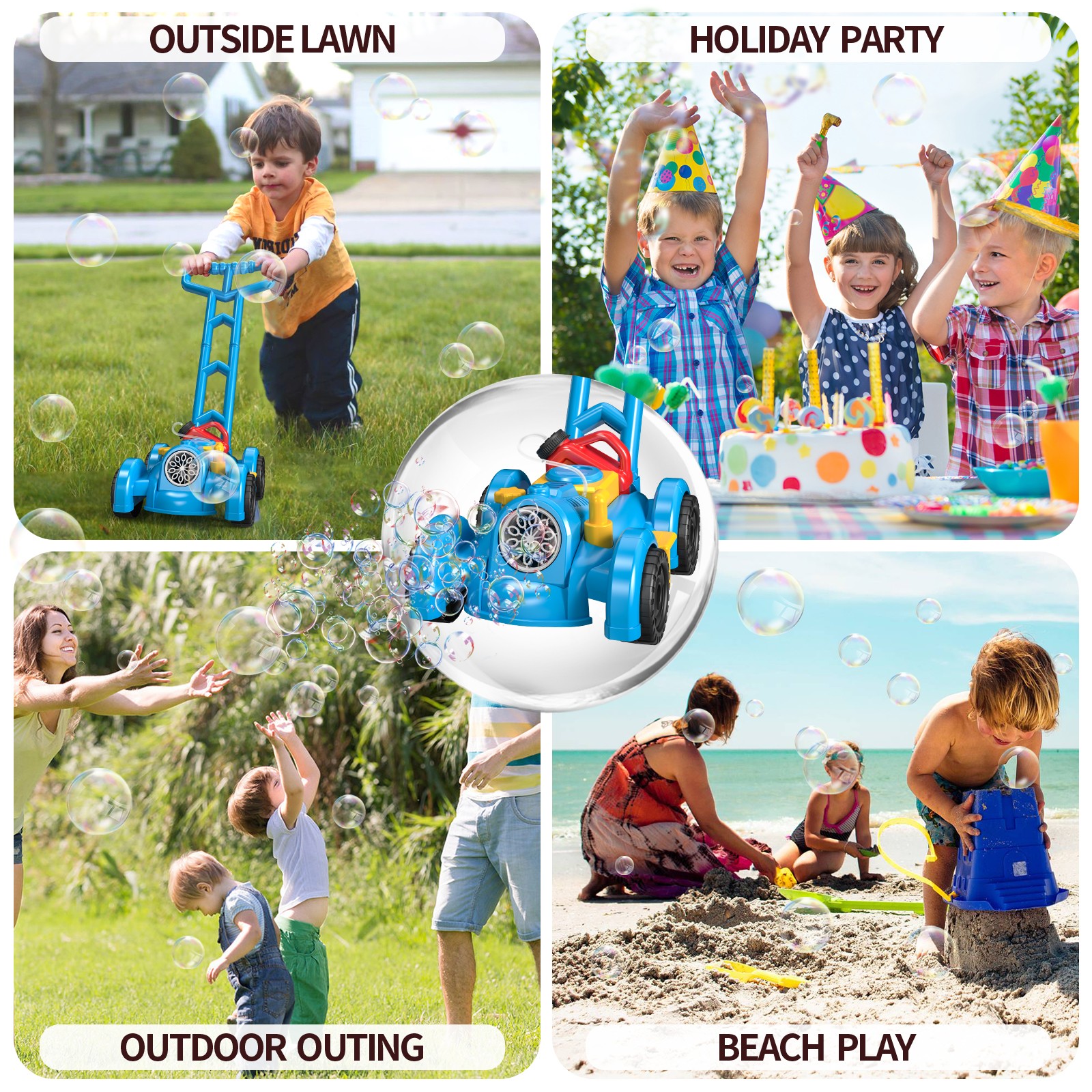Trolley Bubble Machine Gun Car - đánh giá và giá Kids Outdoor Lawn Mower