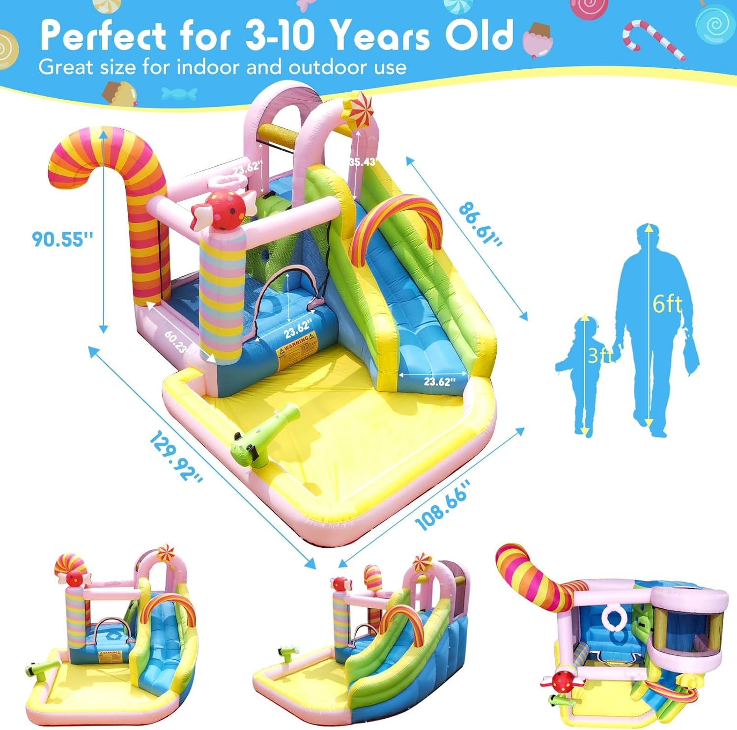 Kids Inflatable Water Slide Bo - đánh giá và giá Kids Outdoor House