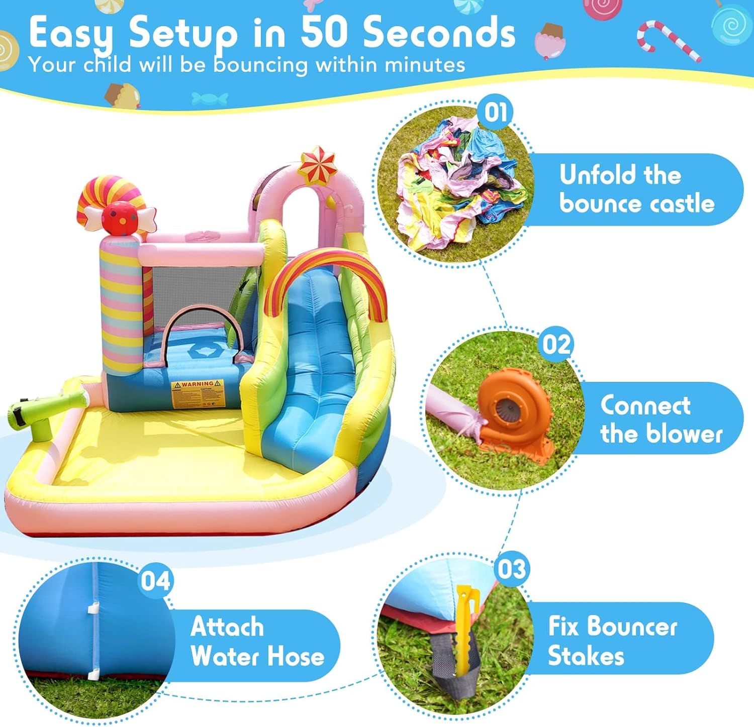 Kids Inflatable Water Slide Bo - đánh giá và giá Kids Outdoor House