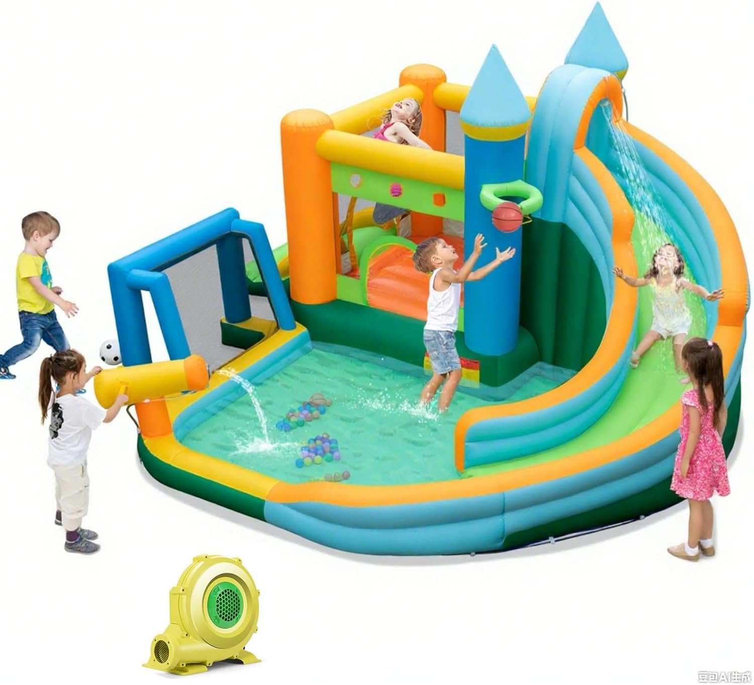 9-in-1 Inflatable Water Slide  - đánh giá và giá Kids Outdoor House