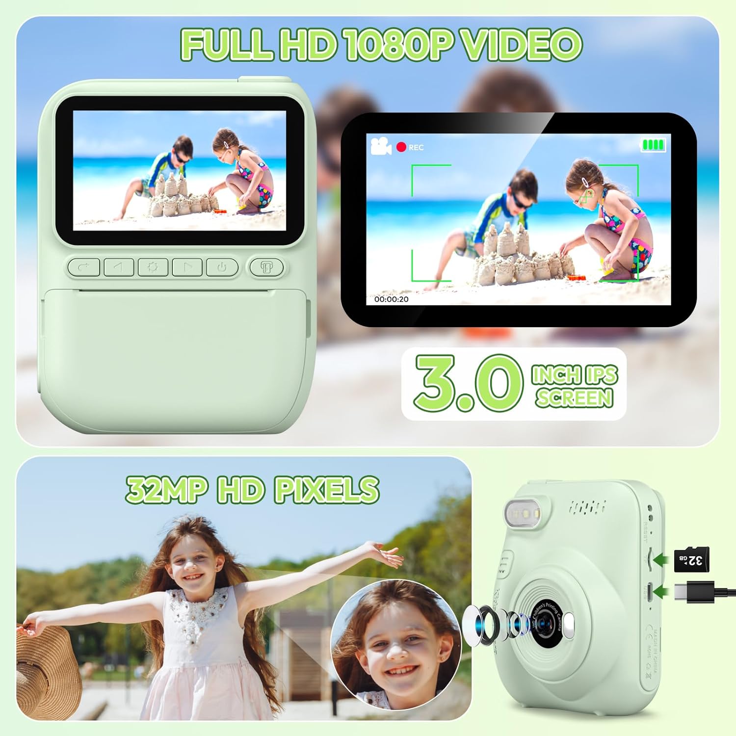 Instant Print Kids Camera, Por - đánh giá và giá Kids Outdoor Gifts