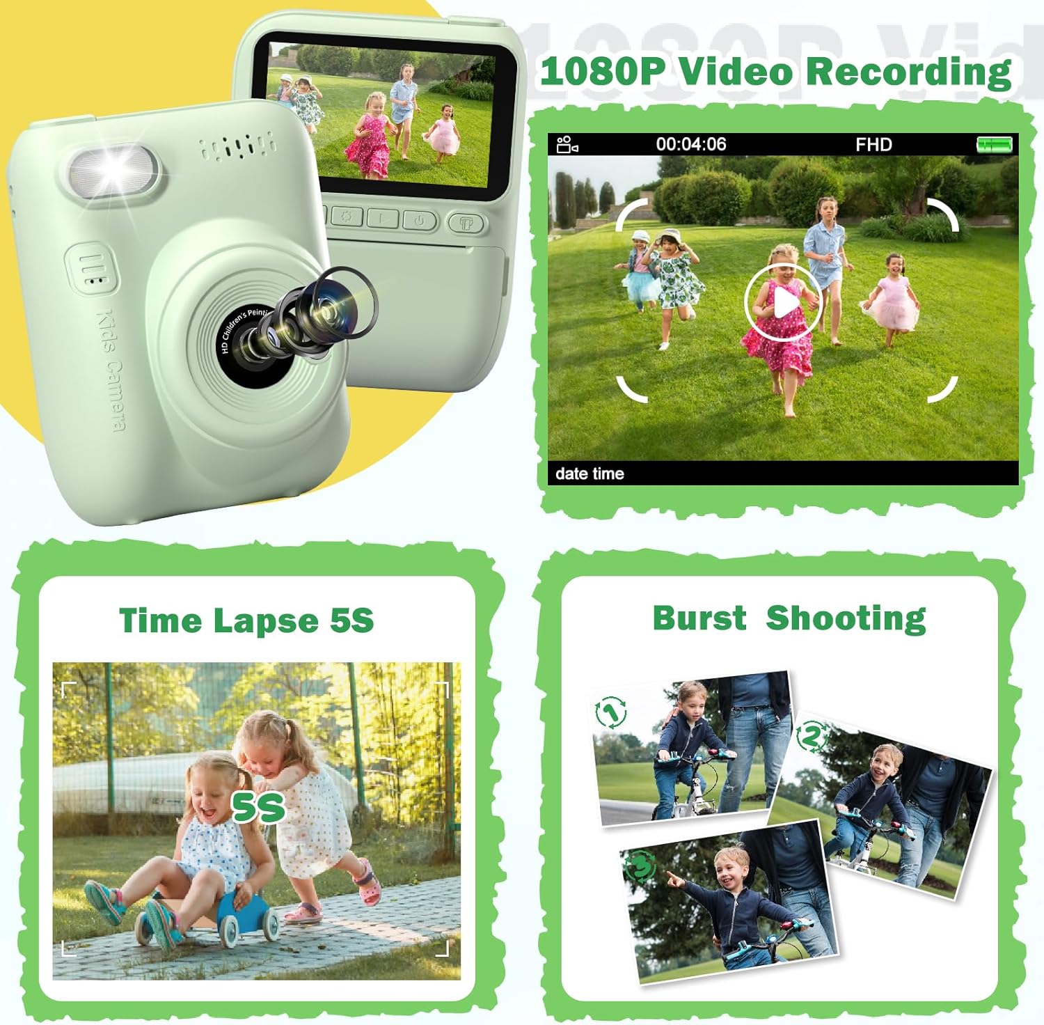 Instant Print Kids Camera, Por - đánh giá và giá Kids Outdoor Gifts