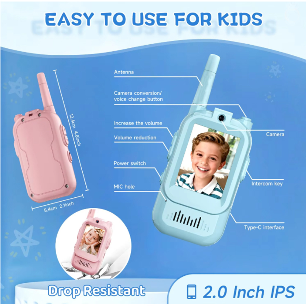 2PCS Video Walkie Talkies Mini - đánh giá và giá Kids Outdoor Voices