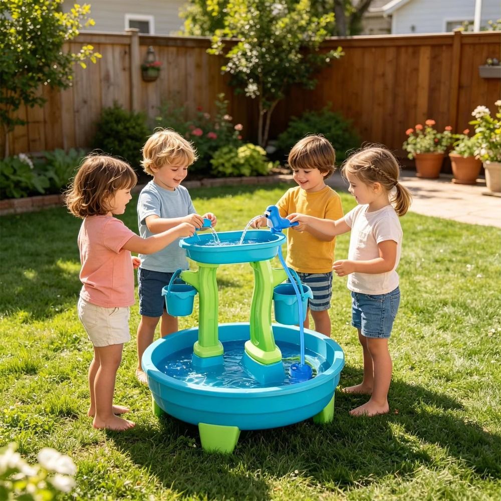 Portable No-Drill Water Table  - đánh giá và giá Kids Outdoor Water Play Table