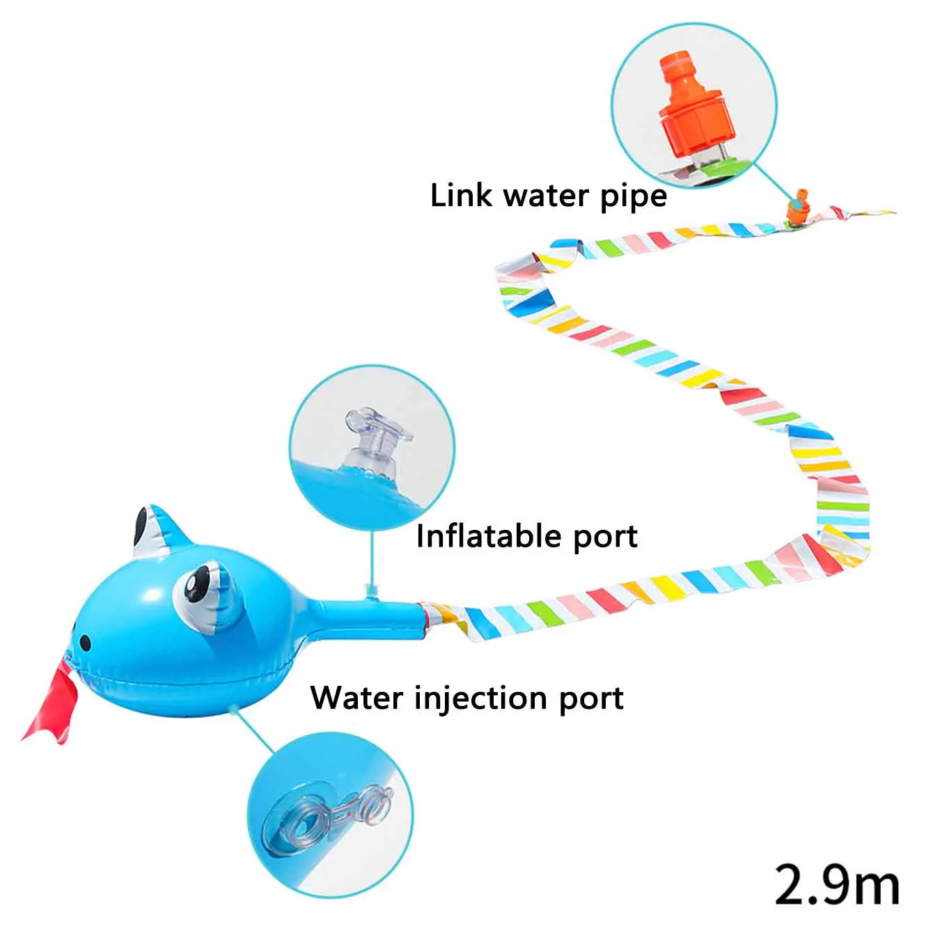 Inflatable Water Spray Snake T - đánh giá và giá Outdoor Games For Kids