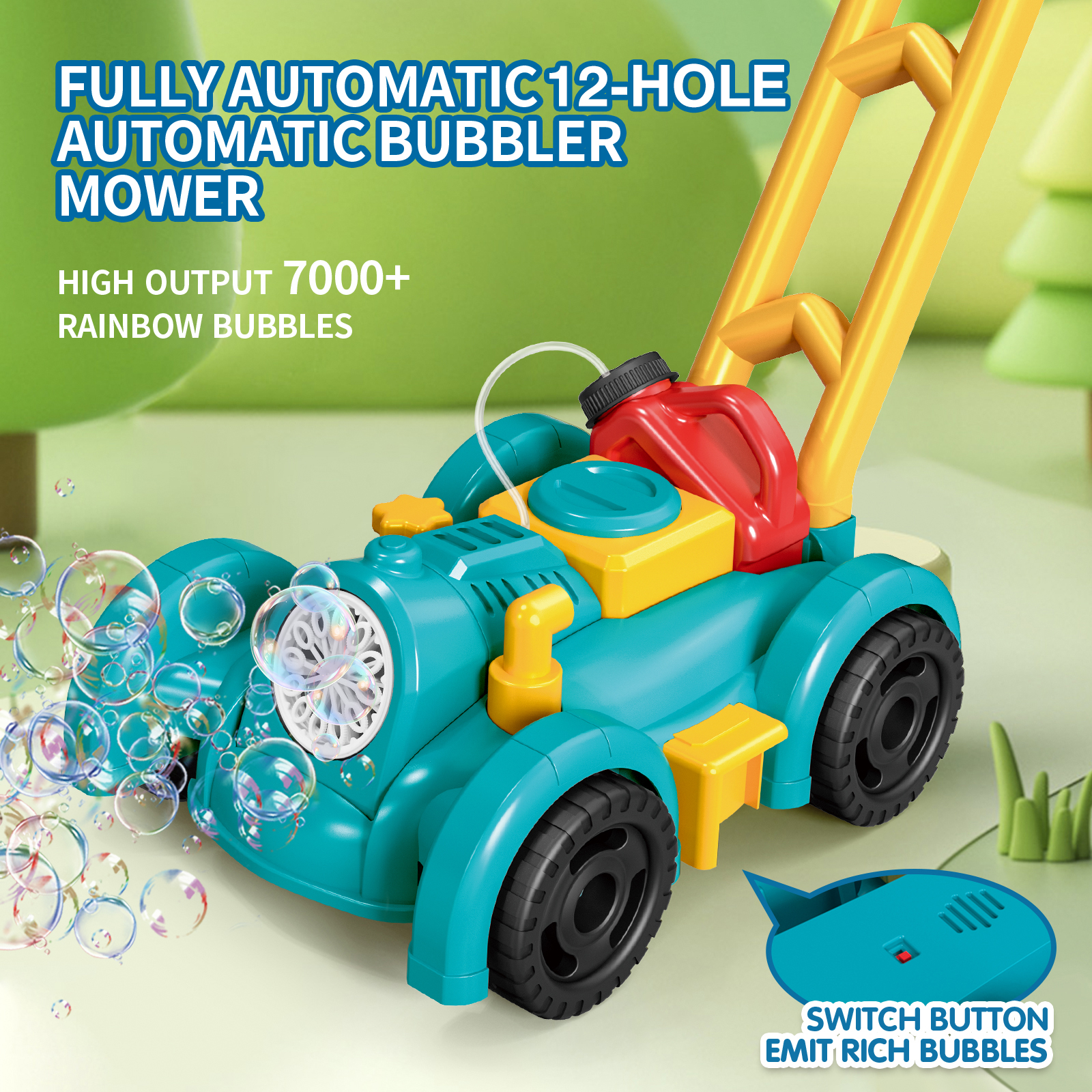 Fully Automatic Trolley Bubble - đánh giá và giá Kids Outdoor Lawn Mower
