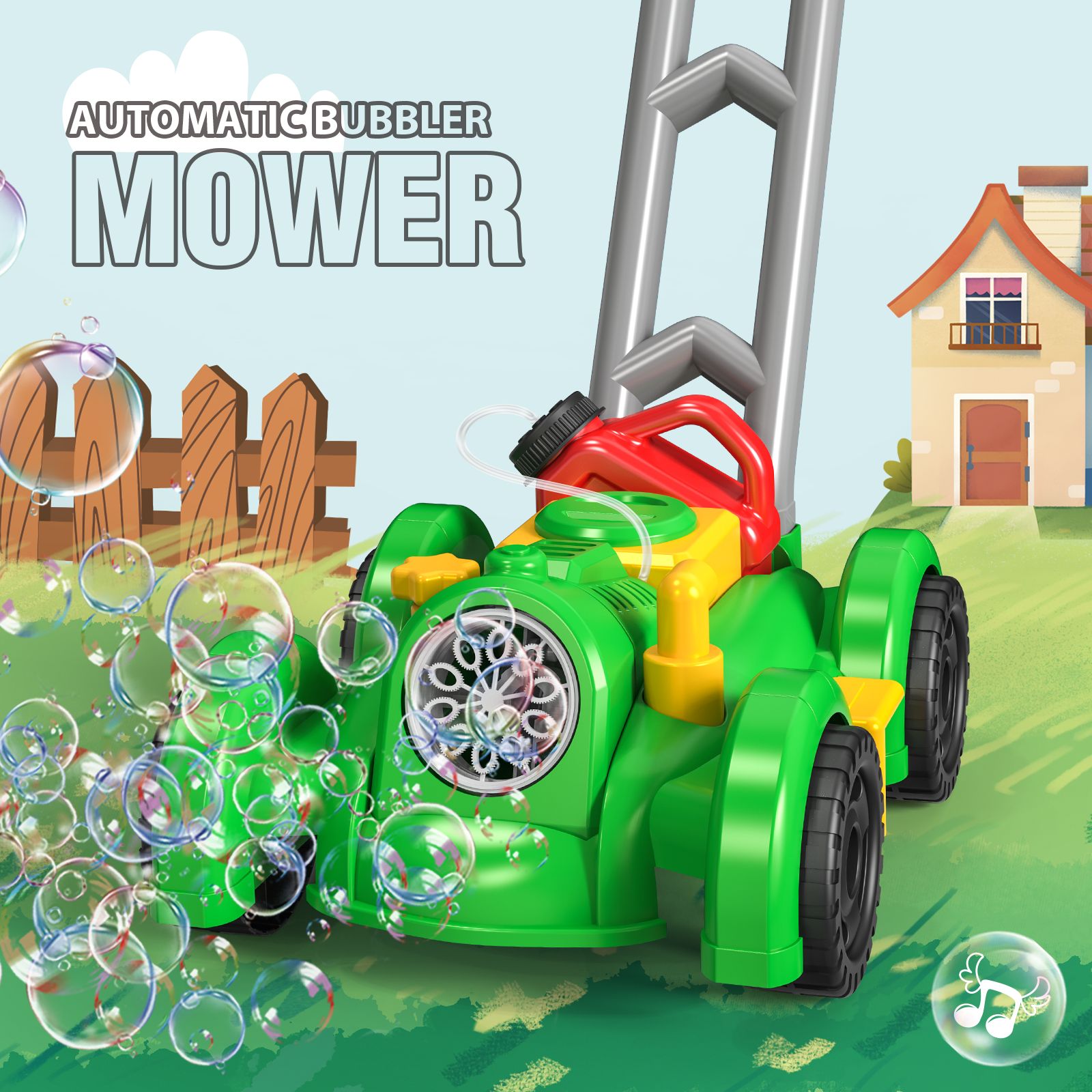 Fully Automatic Trolley Bubble - đánh giá và giá Kids Outdoor Lawn Mower