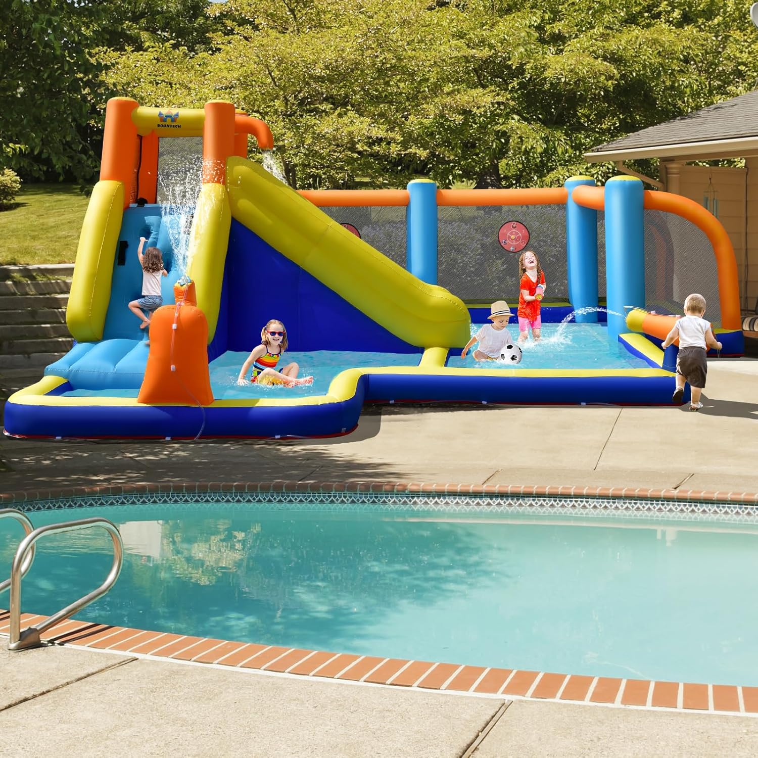 Giant Inflatable Water Slide B - đánh giá và giá Kids Outdoor House
