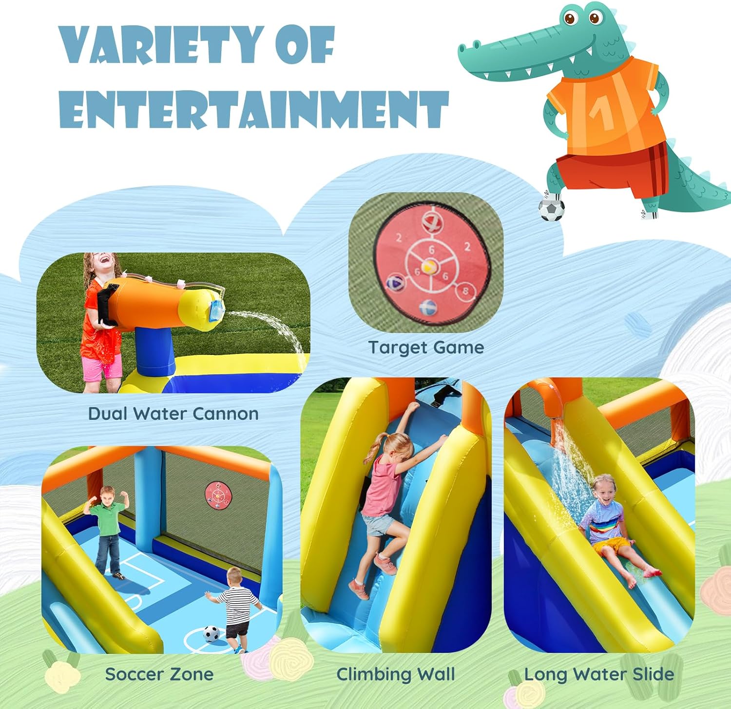 Giant Inflatable Water Slide B - đánh giá và giá Kids Outdoor House