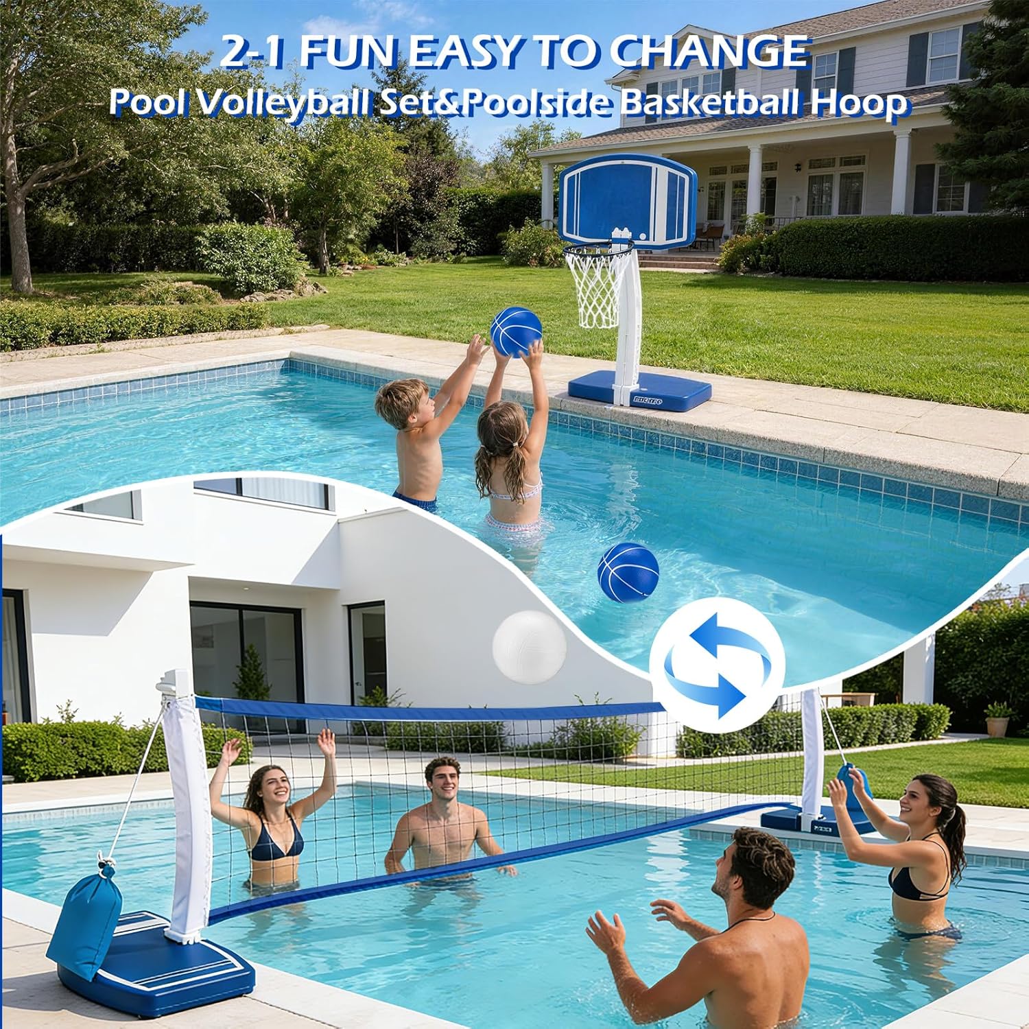 Above Ground Pool Basketball H - đánh giá và giá Outdoor Games For Kids