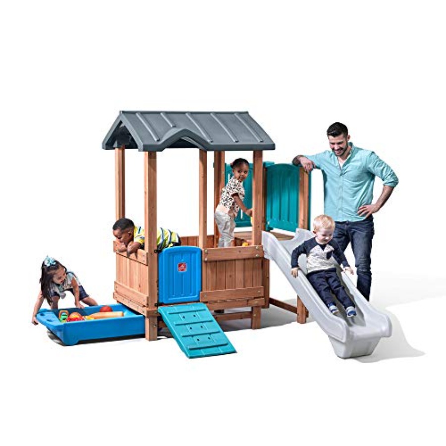 Woodland Adventure Playhouse & - đánh giá và giá Kids Outdoor Swing Set