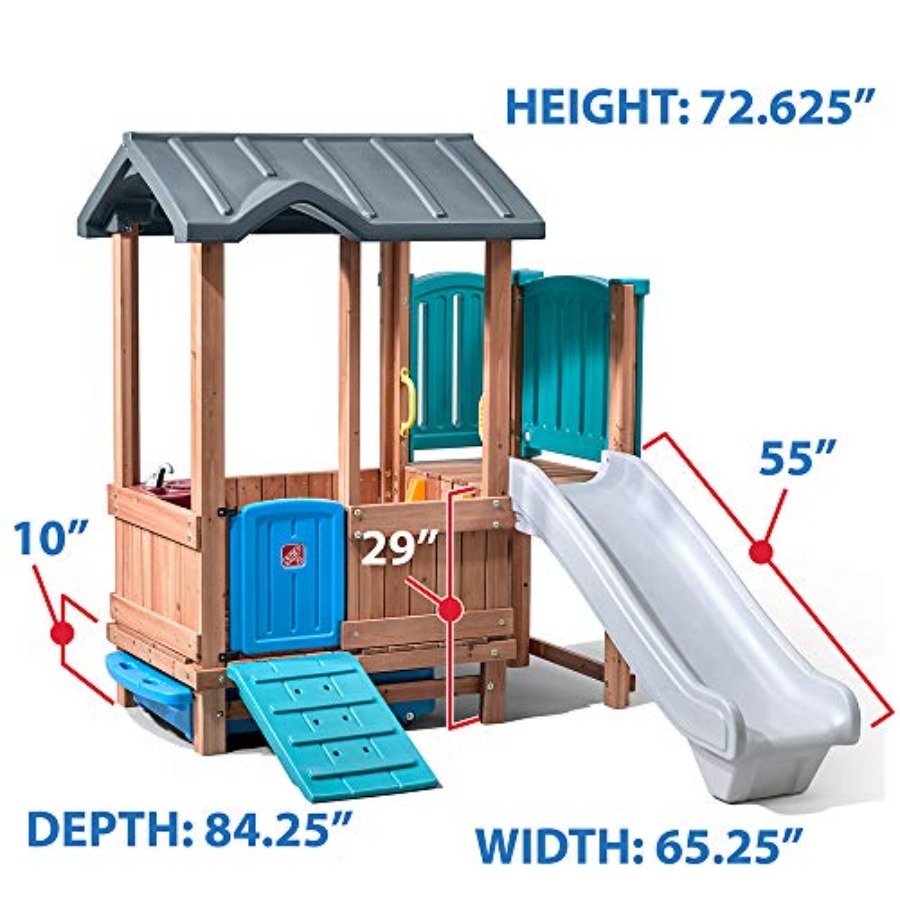 Woodland Adventure Playhouse & - đánh giá và giá Kids Outdoor Swing Set