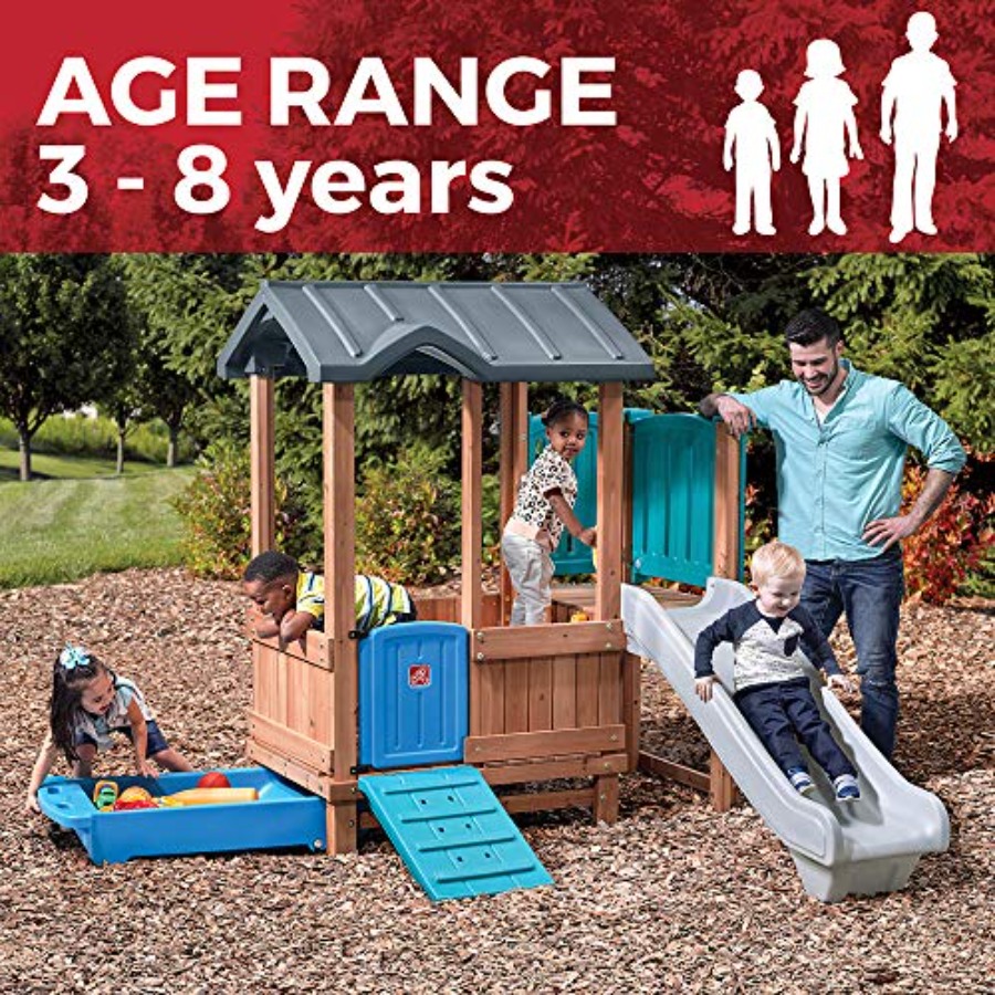 Woodland Adventure Playhouse & - đánh giá và giá Kids Outdoor Swing Set