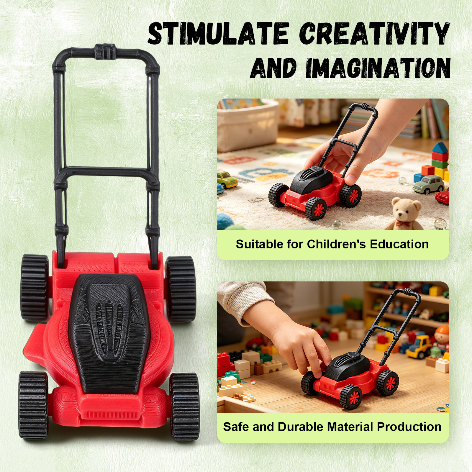 Dollhouse Mini Lawn Mower 1:18 - đánh giá và giá Kids Outdoor Lawn Mower