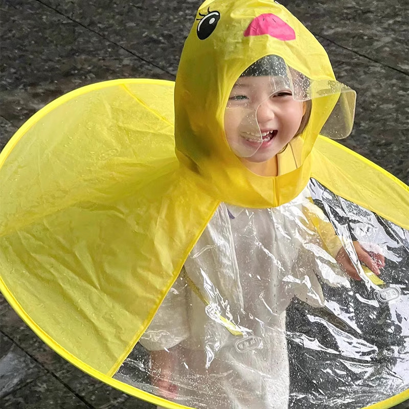 Kids UFO Raincoat Duck Hooded  - đánh giá và giá Kids Outdoor Umbrella