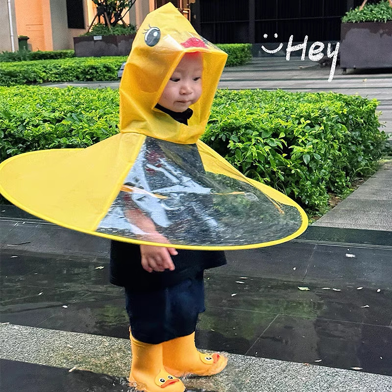 Kids UFO Raincoat Duck Hooded  - đánh giá và giá Kids Outdoor Umbrella