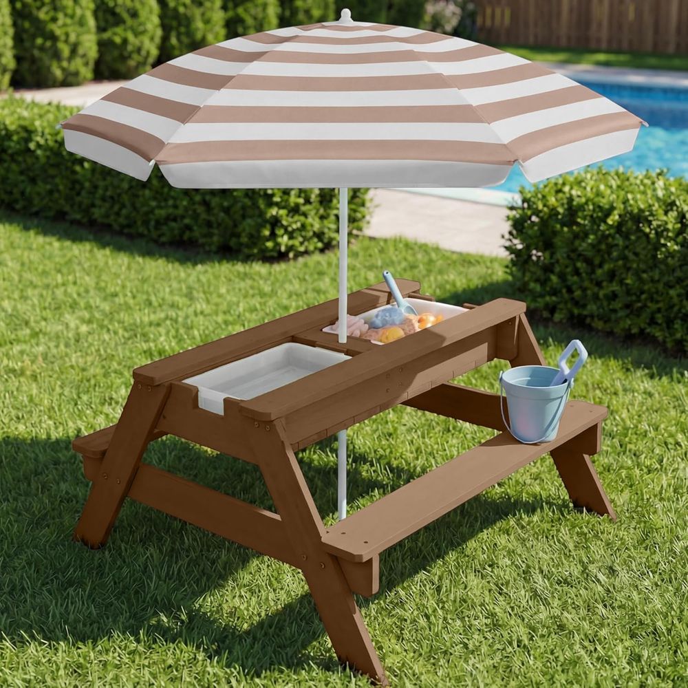 Kids Picnic Table with Umbrell - đánh giá và giá Kids Outdoor Umbrella