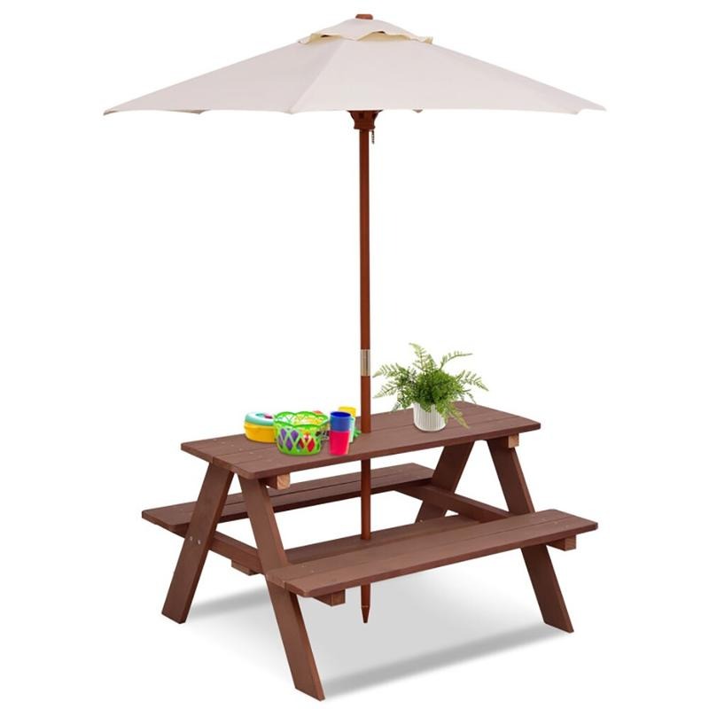 Outdoor 4-Seat Kids Picnic Tab - đánh giá và giá Kids Outdoor Umbrella