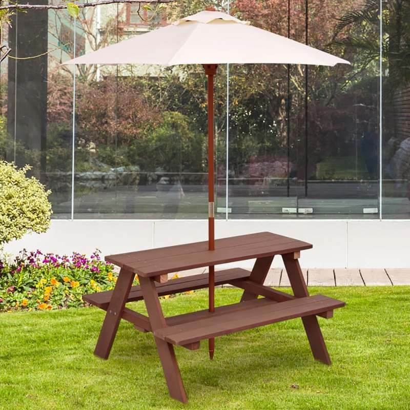 Outdoor 4-Seat Kids Picnic Tab - đánh giá và giá Kids Outdoor Umbrella