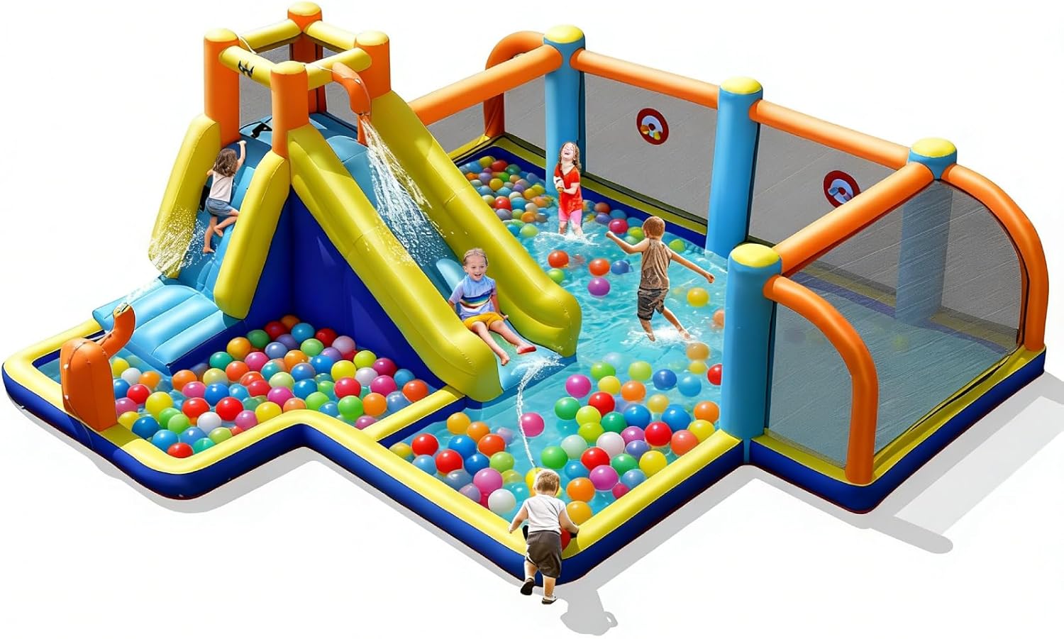 Inflatable Water Slide, Dual C - đánh giá và giá Kids Outdoor Park