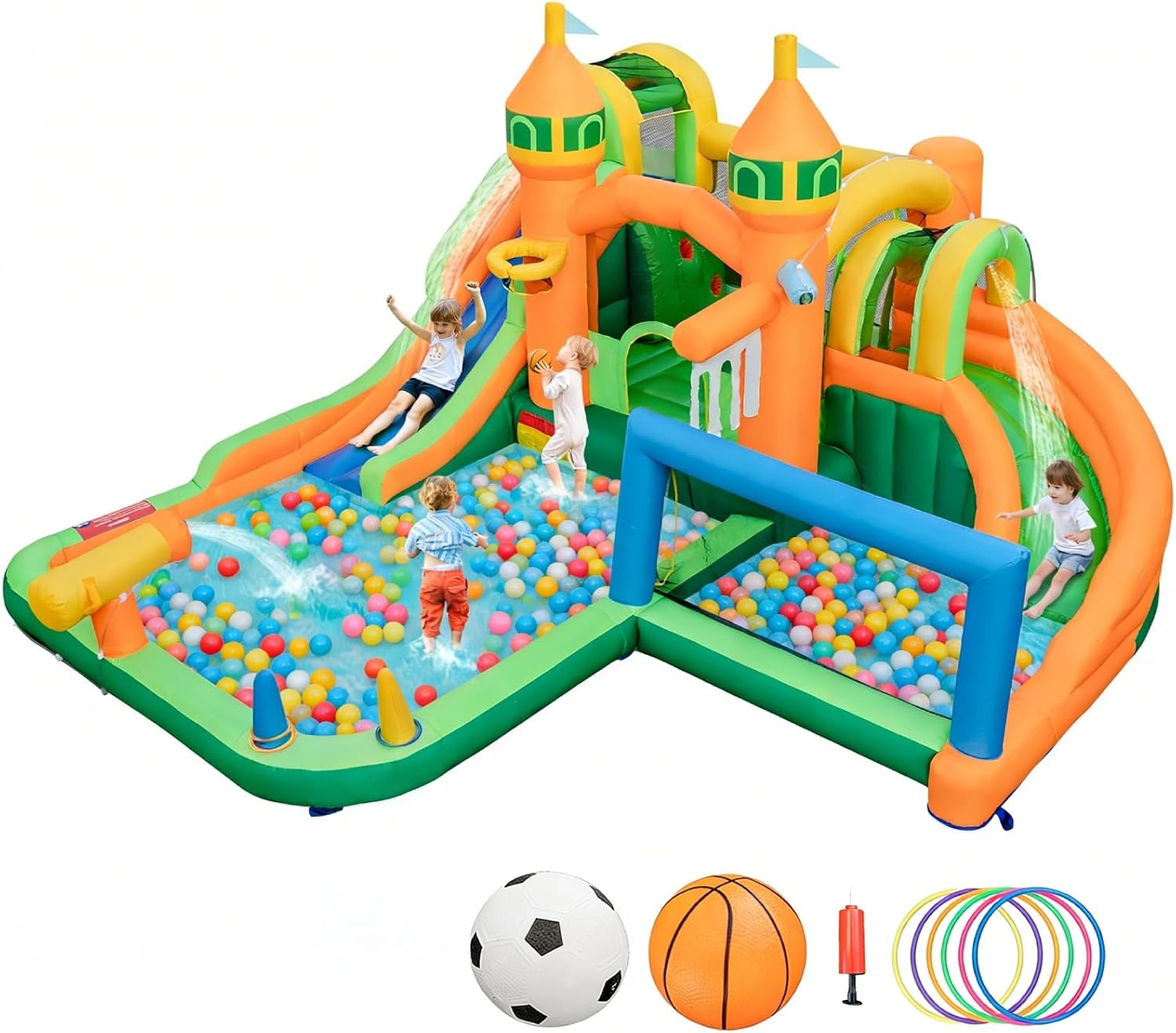 9-in-1 Inflatable Water Park B - đánh giá và giá Kids Outdoor House