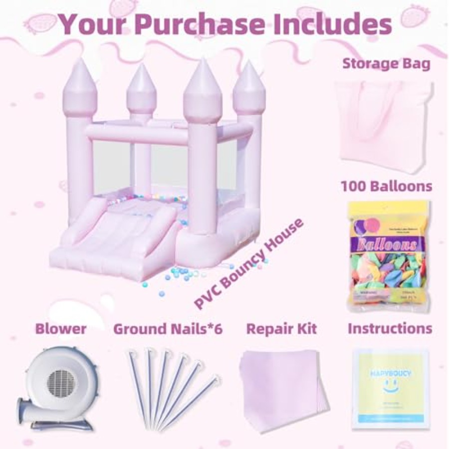 PVC bounce house for kids 3-6  - đánh giá và giá Kids Outdoor House