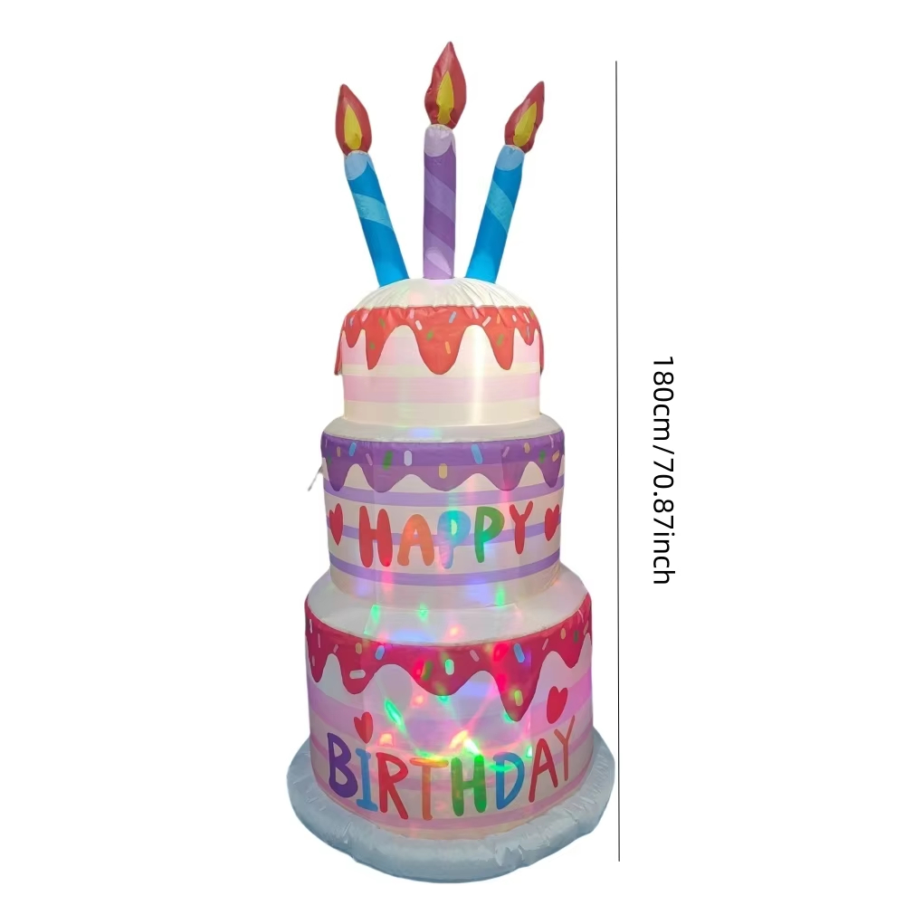 1.8M Inflatable Birthday Cake  - đánh giá và giá Kids Outdoor Gifts