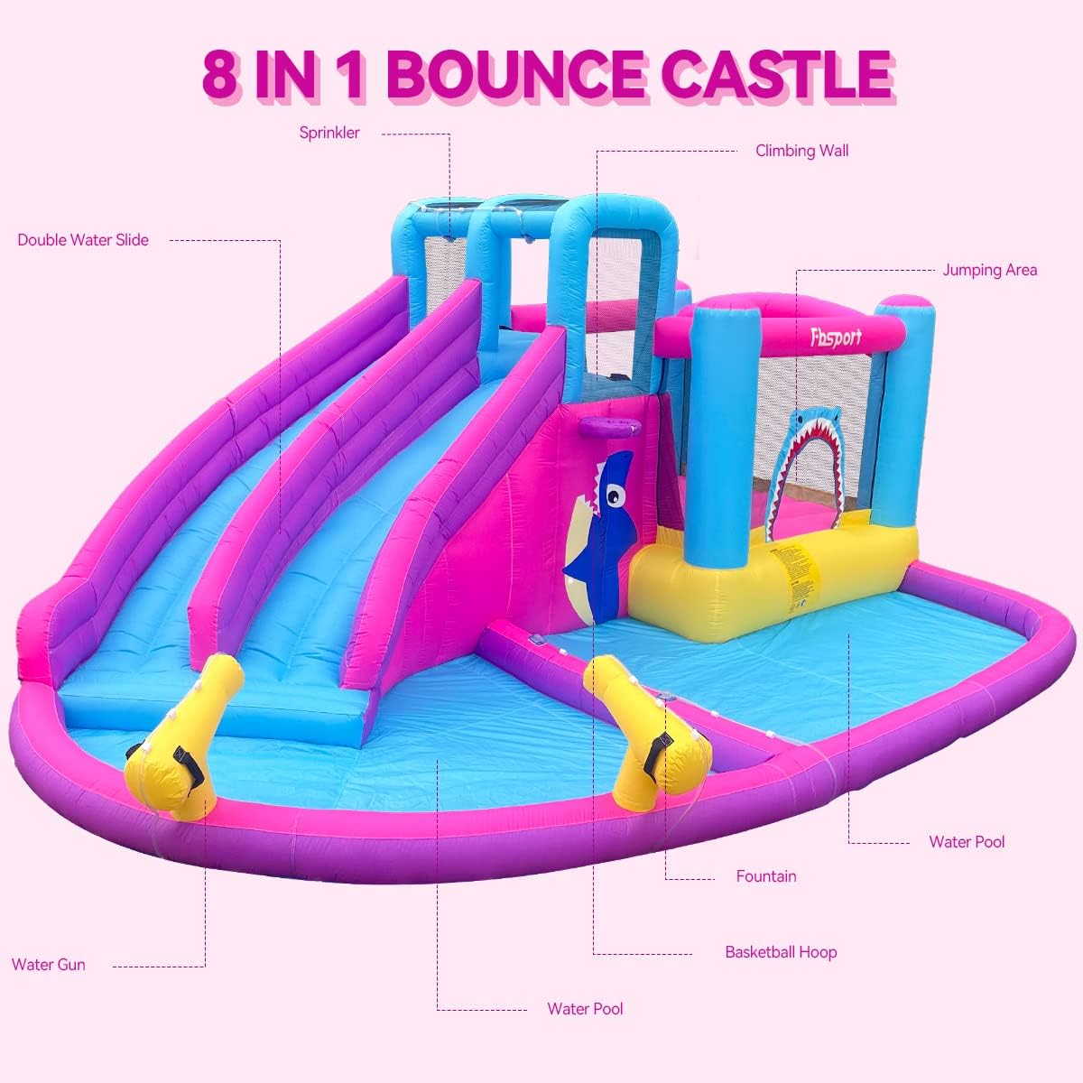 Twin Water Slides Inflatable B - đánh giá và giá Kids Outdoor House