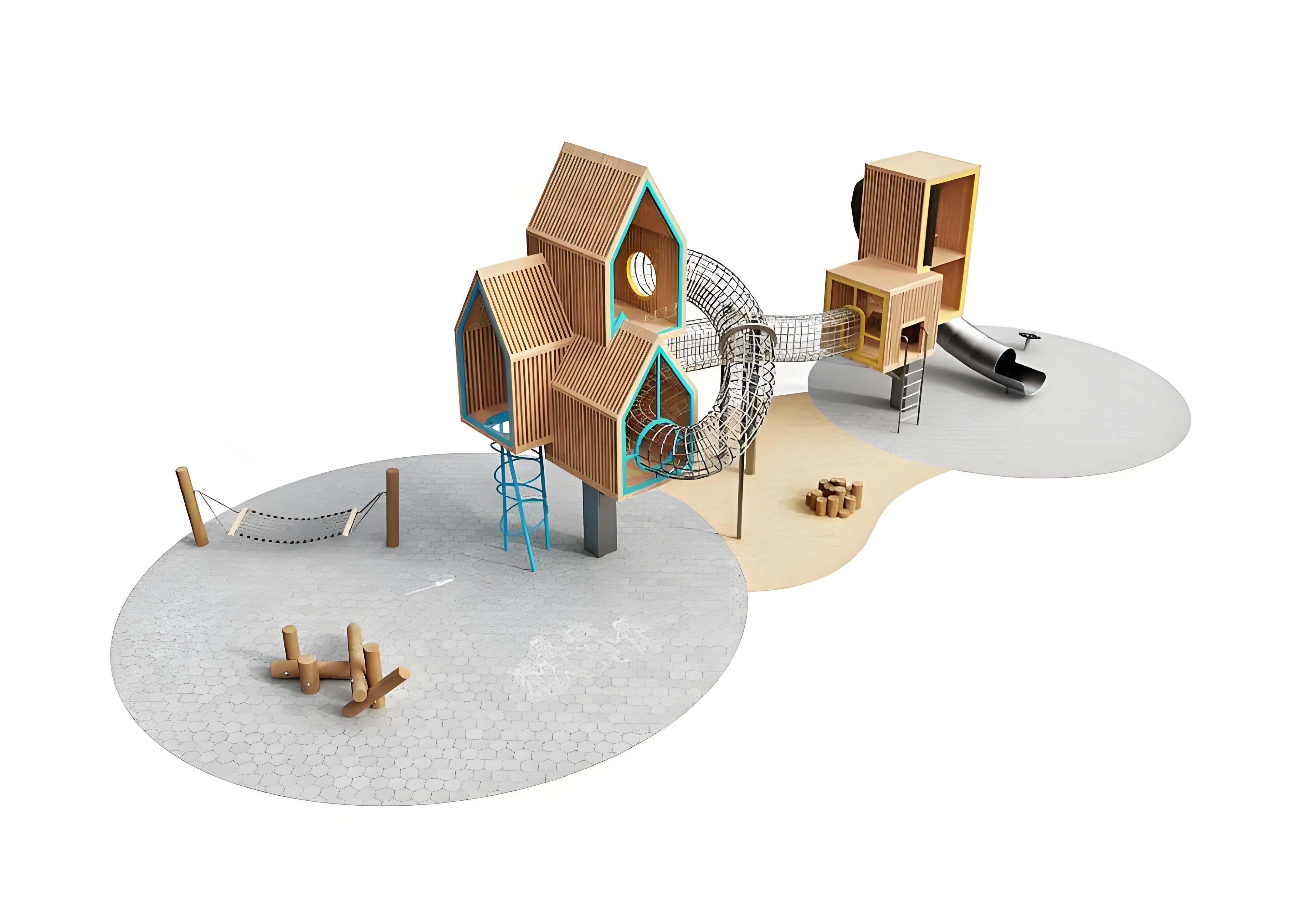 Custom Outdoor Amusement Park  - đánh giá và giá Kids Outdoor Treehouse