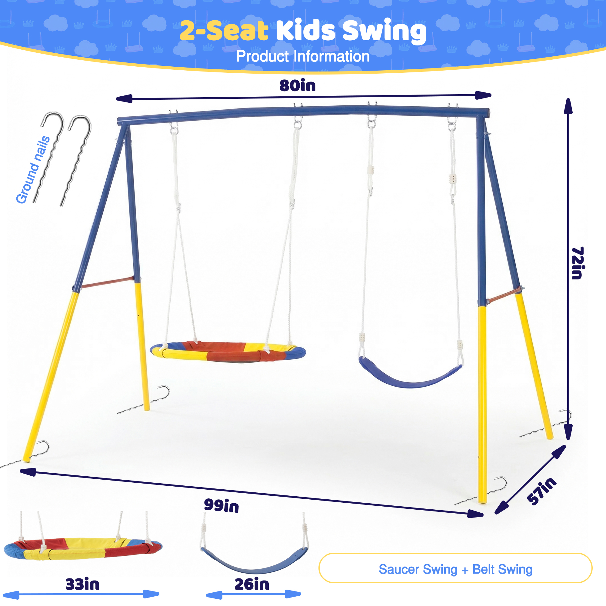 Outdoor Swing Set with Backyar - đánh giá và giá Kids Outdoor Swing Set